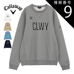 種類9：ネイビー(1120)/3L  キャロウェイ CLWYロゴ カノコダブルニット クルーネック スウェット ゴルフウェア メンズ 2025年秋冬モデル M-3L C25217103 ◇のサムネイル