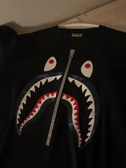 A BATHING APE アベイシングエイプ シャーク 半袖Tシャツ ブラックL