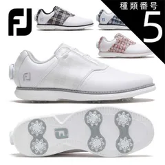 種類5：ホワイト/ブラック/レッド(98768)/W/22.5cm フットジョイ イーコンフォート BOA ゴルフシューズ レディース ウィズ：W