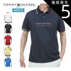 種類5：WHT(00)/LL トミーヒルフィガー フロントロゴ 半袖ポロシャツ ゴルフウェア メンズ 2026年春夏モデル M-4L THMA617