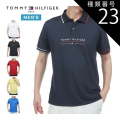 種類23：WHT(00)/L トミーヒルフィガー フロントロゴ 半袖ポロシャツ ゴルフウェア メンズ 2026年春夏モデル M-4L THMA617