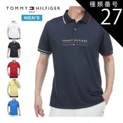 種類27：NVY(30)/M トミーヒルフィガー フロントロゴ 半袖ポロシャツ ゴルフウェア メンズ 2026年春夏モデル M-4L THMA617