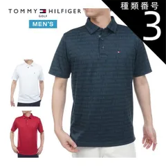 種類3：WHT(00)/LL トミーヒルフィガー ロゴジャガード 台衿 半袖ポロシャツ ゴルフウェア メンズ 2026年春夏モデル M-3L THMA631