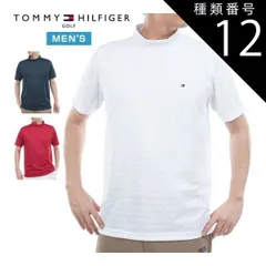 種類12：WHT(00)/M トミーヒルフィガー ロゴジャガード モックネック 半袖シャツ ゴルフウェア メンズ 2026年春夏モデル M-3L THMA632