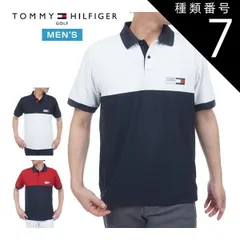 種類7：NVY(30)/L トミーヒルフィガー カラ-ブロック 半袖ポロシャツ ゴルフウェア メンズ 2026年春夏モデル M-3L THMA602