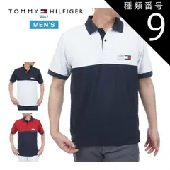 種類9：WHT(00)/L トミーヒルフィガー カラ-ブロック 半袖ポロシャツ ゴルフウェア メンズ 2026年春夏モデル M-3L THMA602