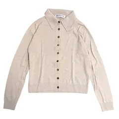 バーバリーズ　ニットカーディガン　ボタン　97cm 38 ベージュ　90%ウール　10%カシミヤ　イングランド製　白タグ　Mサイズ相当