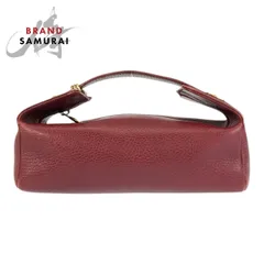 美品 CARTIER カルティエ マストライン トリニティ ボルドー ゴールド金具 レザー ハンドバッグ ポーチ レディース 600720【中古】