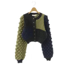 ラインヴァンド LEINWANDE カーディガン ニット 長袖 F 紺 黄緑 ダークグレー /NR ■OS