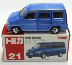 【中古】トミカ 1/64 ホンダ ステップワゴン(ブルー/赤箱) 「トミカ No.21」  