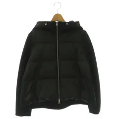 パシオーネ PASSIONE 異素材切り替えダウンジャケット フード 38 ブラック /ES ■OS