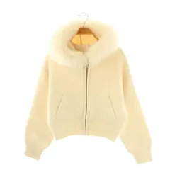 スナイデル SNIDEL 24AW ファーニットフーディ パーカー クロップド 0 アイボリー /DF ■OS