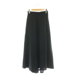 エイトン ATON ウールフレアスカート ロング 01 ブラック /DF ■OS