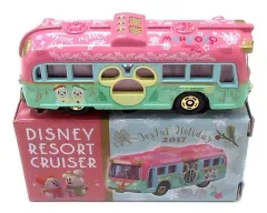 【中古】トミカ ディズニーリゾートクルーザー ディズニー クリスマス2017 スノースノーVer.(ライトグリーン×ピンク) 「トミカ」 東京ディズニーリゾート限定