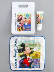 【中古】グッズセット ミッキーマウス＆ミニーマウス(買い物袋デザイン) ミニタオル＆ハンドクリーム 「ディズニー」 東京ディズニーリゾート限定