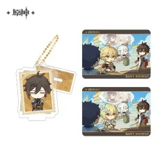 【中古】グッズセット 鍾離 留影叙佳期シリーズ アクリルスタンド＆コレクションカードセット 「原神」
