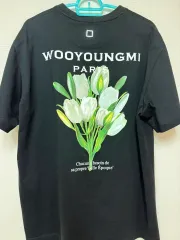 WOOYOUNGMI ウーヨンミ フラワー バックロゴ 半袖Tシャツ 48サイズ 出品