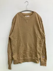 Champion スウェット X-LARGE ベージュ コットン スウェット 無地 ワンポイント ブランドロゴ 長袖