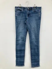 UNIQLO デニムパンツ 28inch (71cm) ブルー ヴィンテージ フルレングス 無地 スキニー・タイト テーパード レギュラー