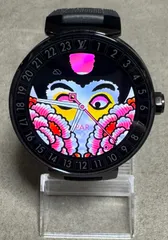 【新品電池交換済】充電器付 ルイヴィトン 充電式 QA002 タンブールホライゾン V1 スマートウォッチ 腕時計 ダミエベルト