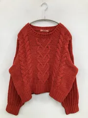 NICE CLAUP ニット/セーター F レッド