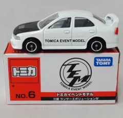 【中古】トミカ 1/59 三菱 ランサーエボリューションIV(ホワイト×ブラック) 「トミカ イベントモデル No.6」