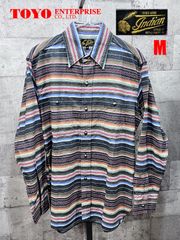 東洋エンタープライズ Indian Motocycle コンチョボタン ネイティブボーダー 長袖シャツ M インディアンモーターサイクル セラペ柄 IM2278