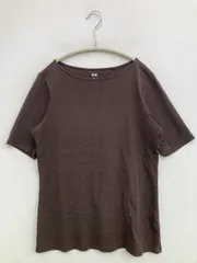 UNIQLO Tシャツ/カットソー M ブラウン