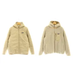 パタゴニア Patagonia キッズ・リバーシブル・レディ・フレディ・フーディ アウター ジャケット アウター XXL 16-18 ベージュ 68095 /CX ■OS
