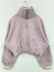 MOUSSY スウェット F パープル コットン 裏起毛 ブランドロゴ 刺繍 長袖