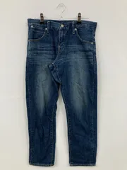 UNIQLO デニムパンツ 22 (56cm) ブルー クロップド・半端丈 無地 スタンダード テーパード レギュラー ヴィンテージ