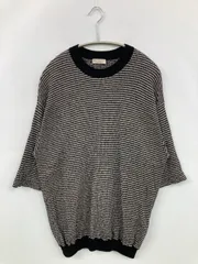 BEAUTY&YOUTH UNITED ARROWS ニット/セーター M ブラック ニット その他総柄 ミドル丈 半端袖 クルーネック(丸首)