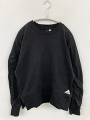 adidas スウェット M ブラック コットン スウェット 無地 ワンポイント ブランドロゴ 長袖