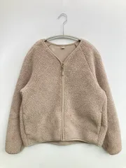 UNIQLO ノーカラージャケット M ベージュ