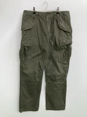 UNIQLO カーゴパンツ L カーキ フルレングス コットン 無地 ワイド・ルーズ ストレート レギュラー
