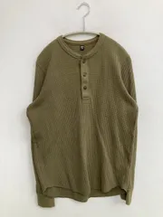 UNIQLO Tシャツ/カットソー M カーキ