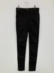 UNIQLO デニムパンツ 25 ブラック レギュラー スキニー・タイト 無地 フルレングス