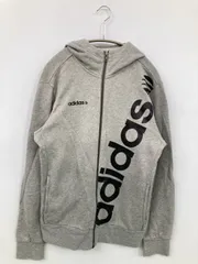 adidas パーカー M グレー