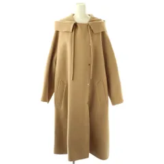 エブール ebure × Ron Herman ウール リュクスメルトン フーデッドロングコート アウター 36 ベージュ /HK ■OS