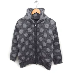 アンダーカバー UNDERCOVER ドット柄 ジップアップ ニット ジャケット アウター アルパカ混 ウール S グレー 灰 /FT2のサムネイル