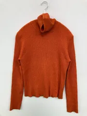 jouetie ニット/セーター M オレンジ ニット 無地 ミドル丈 長袖 タートルネック/ハイネック