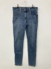 UNIQLO デニムパンツ 31×33 ブルー フルレングス 無地 スキニー・タイト レギュラー ヴィンテージ