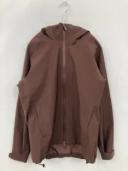 UNIQLO マウンテンパーカー S ブラウン ナイロン ストレッチ 無地 ブランドロゴ ショート丈 フードあり
