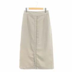 シンプリシテェ SIMPLICITE 23SS ツイードライクスカート ロング マキシ丈 タイト カーキ ベージュ オフホワイト /MI ■OS