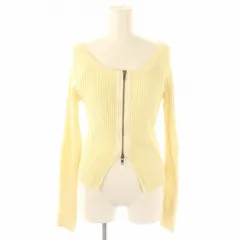 マウジー MOUSSY 24SS ZIP UP RIB トップス ニット カットソー ジップアップ 長袖 F アイボリー /HK ■OS ■SH
