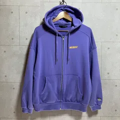 Heather × NERDY ヘザー ノルディ コラボ ジップパーカー スウェット ジップアップ パーカー FREE バックロゴ パープル 紫 メンズ レディース ストリート S9-2-11のサムネイル