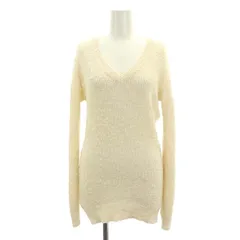 セオリー theory LIMILY LVネックニット セーター 長袖 Vネック リネン混 S アイボリー /NR ■OS