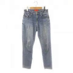 レッドカード RED CARD 30周年 アンクルスリムテーパードハイライズデニムパンツ ジーンズ ジッパーフライ 24 インディゴブルー /DO ■OS