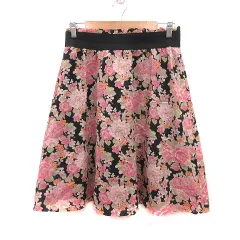 ペイトンプレイス PEYTON PLACE フレアスカート ひざ丈 花柄 13B マルチカラー /MS