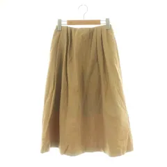 ボールジー BALLSEY トゥモローランド 22SS マットグログラン タックギャザースカート ロング ミモレ丈 フレア 32 ベージュ /MI ■OS